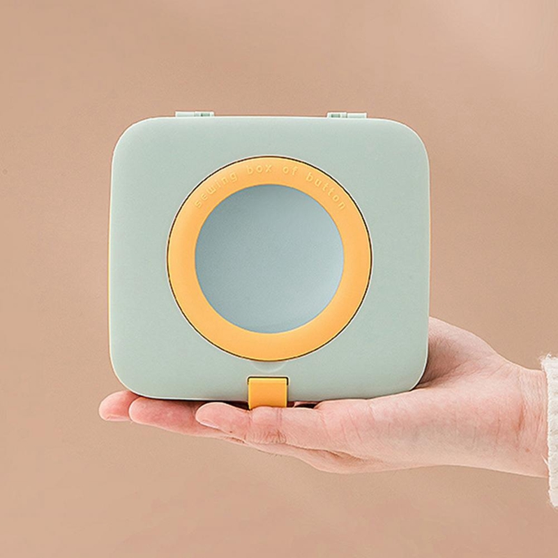 Storage Double-Layer Sewing Box Set with Magnifying Glass Classification Storage Household Set Sewing Supplies