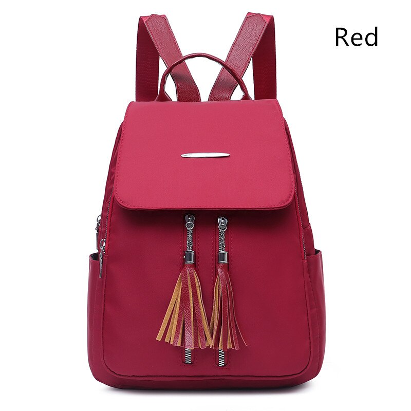 Mochila con flecos a la para mujer, nueva Oxford, mochilas de viaje impermeables para adolescentes y estudiantes,: red