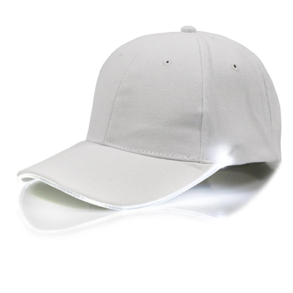Nueva gorra de béisbol gorra de Hip Hop gorra de fibra óptica sombrero brillante LED de fibra óptica iluminador ajustable Unisex sombrero de sol