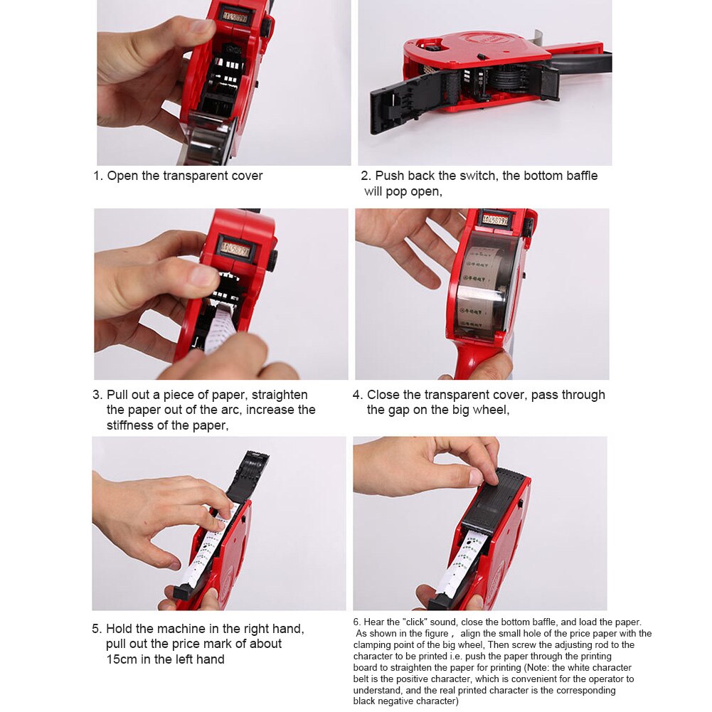 Handheld Voor Kantoor Prijskaartje Machine Retail Tool Accurate Supermarkt Handleiding Supermarkt Winkelcentrum Label Maker 8 Cijfers