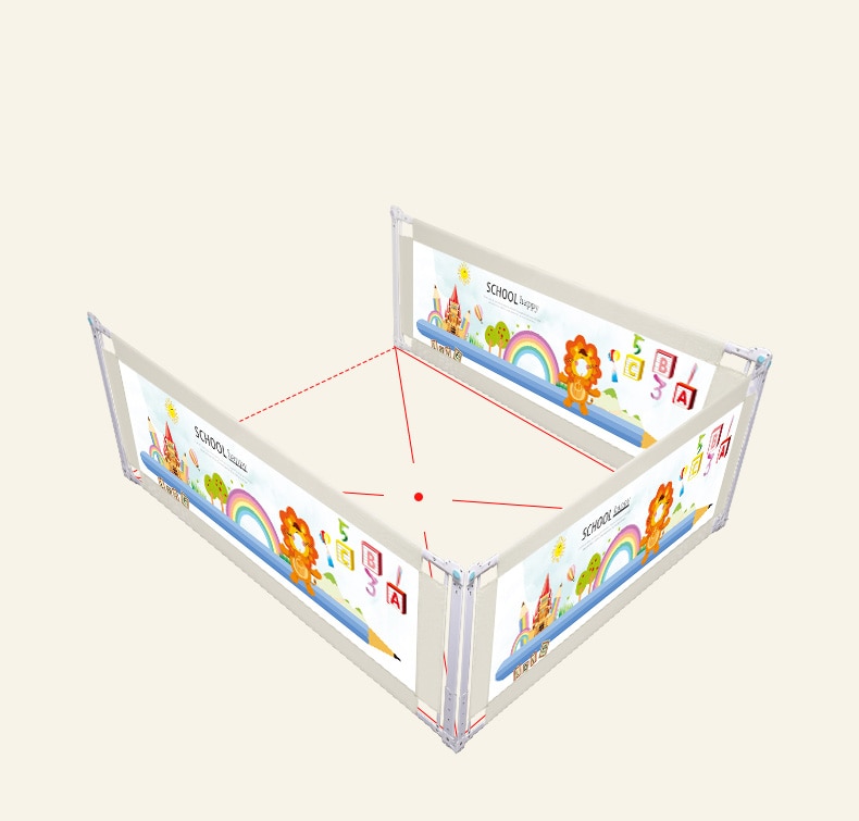 Baby bed fence lift up and down security gate children bed rail kids playen