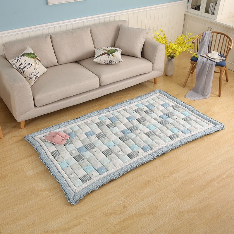 Household Living Room Carpet Thick Soft Functional Tatami Non-slip Kid Crwel Mat Simple Modern Cotton Water-absorption Rugs: 70x150cm / 3