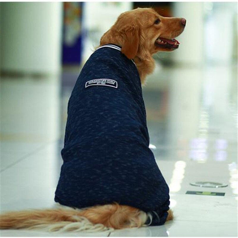 Lemmikkikoiran vaatteet talvi iso iso koira asu haalari pyjamat corgi kultainennoutaja husky labradorinkoiran haalarit lemmikin puku takki: Laivastonsininen / 38
