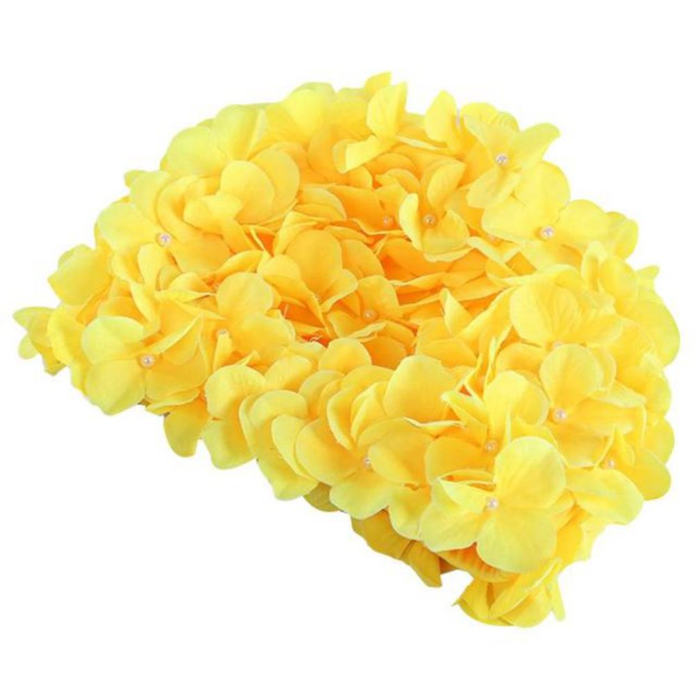 de la flor señoras pétalo gorra de baño Vintage Floral gorro de verano de las mujeres deportes de agua gorro de piscina: YELLOW