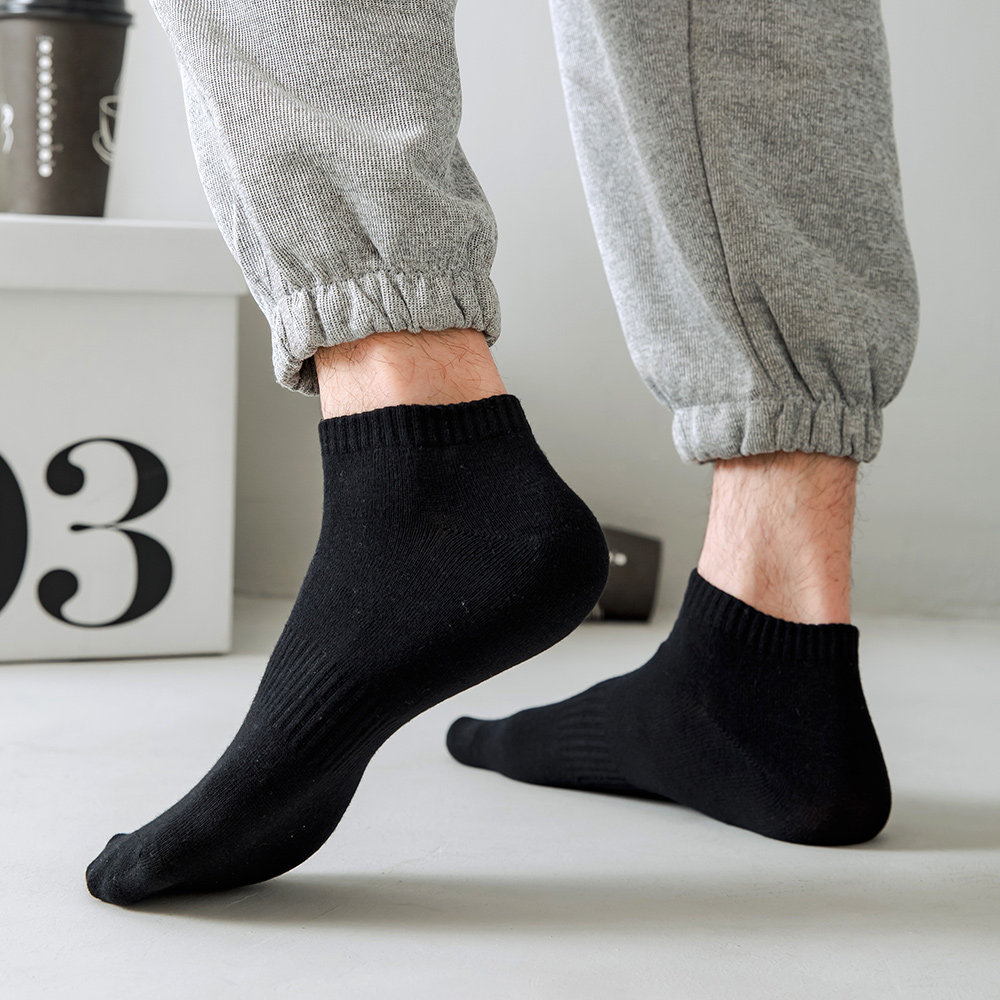 5 par/lote calcetines de corte bajo para hombre calcetines cortos blancos y negros para hombre calcetines deportivos de algodón calcetines para hombre calcetines tobilleros transpirables para primavera y verano