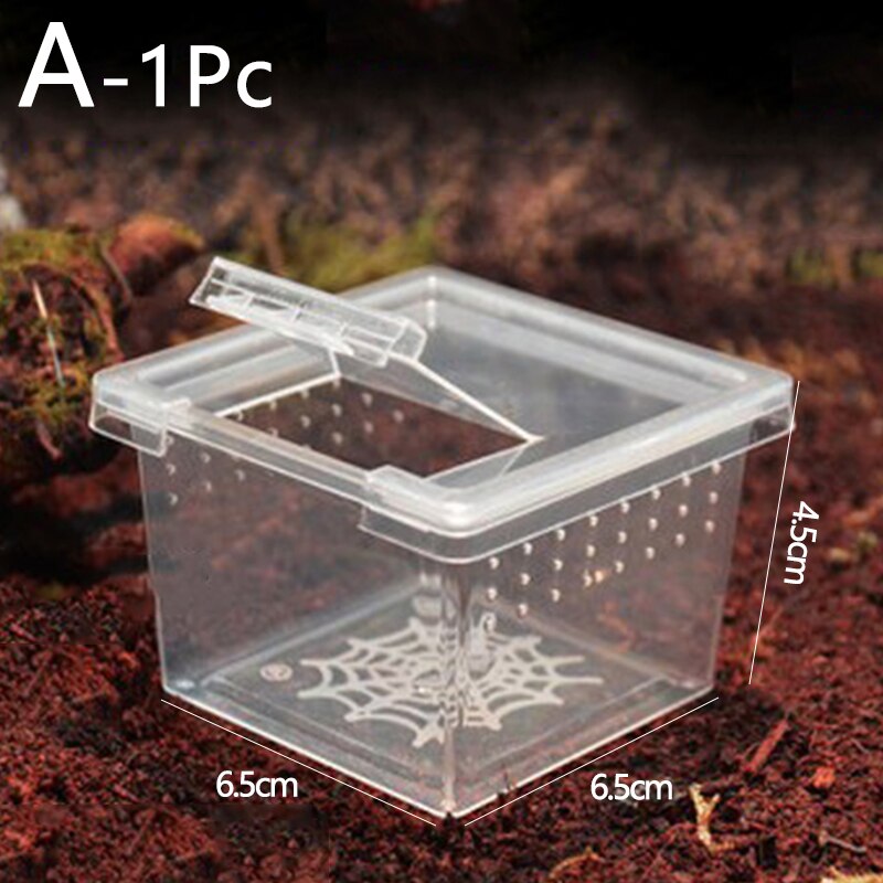 Jaula acrílica para reptiles, terrario transparente transpirable, para cría de serpiente, lagarto, anfibio, Rana, Araña, 1 Uds.: A