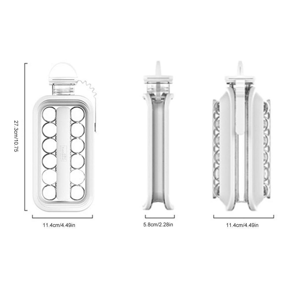2-in-1 Portable Ice Cubic Maker Kettle Bar Ice Maker Container with Lid for Cocktail Ice Coffee Ice for Cold Drinking Ice Tray