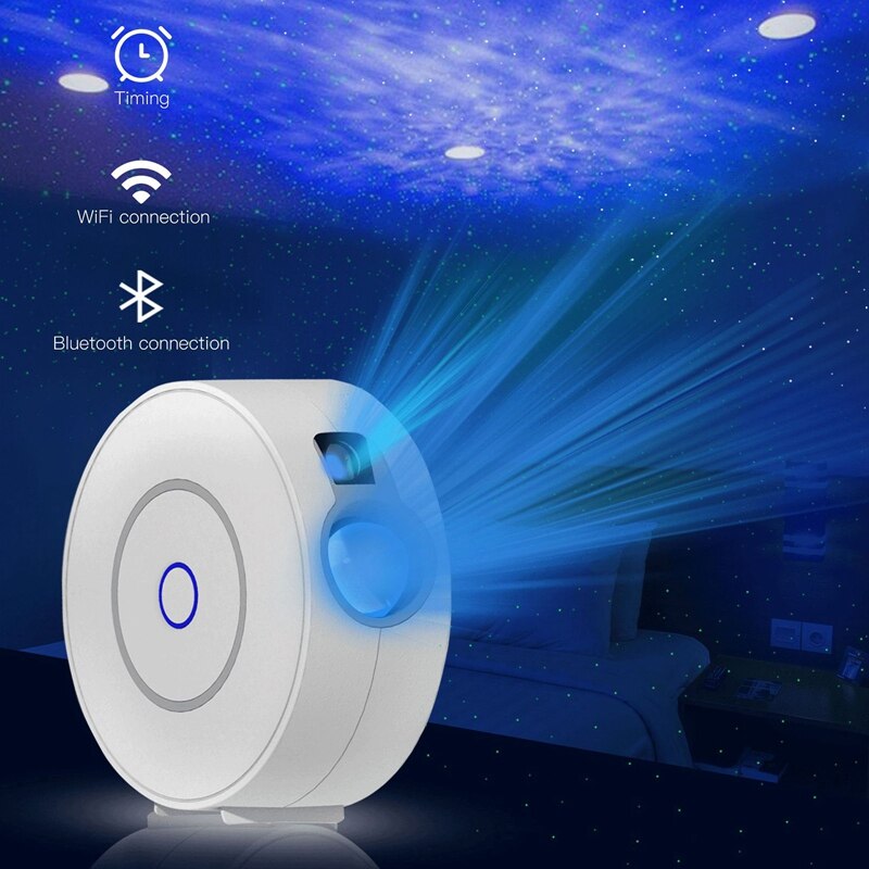 Smart Aurora Star Galaxy Starry Sky LED Projector Lamp Rotating Night Light Colorful Nebula Cloud Lamp Atmospher Bedroom Decor