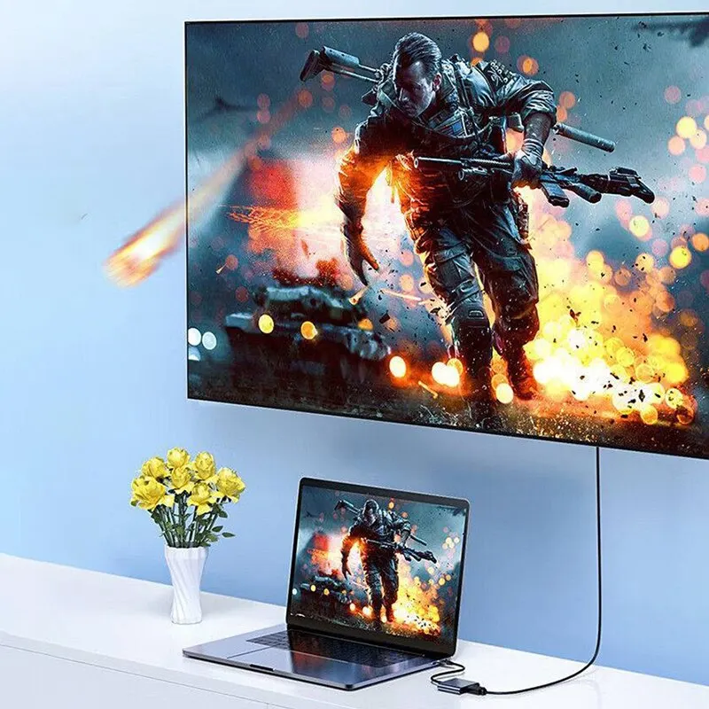 USB C HUB 3 en 1 tipo C 3,0 a estación de acoplamiento compatible con HDMI PD carga rápida 4K HDMI adaptador divisor para MacBook teléfono ordenador