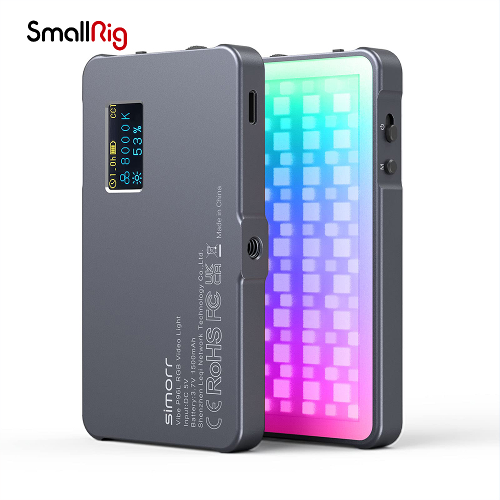 SmallRig P96L RGB Video Licht, tragbare LED Kamera Licht Volle Farbe Füllen Licht CRI 96 + Wiederaufladbare LED DSLR Beleuchtung 3489