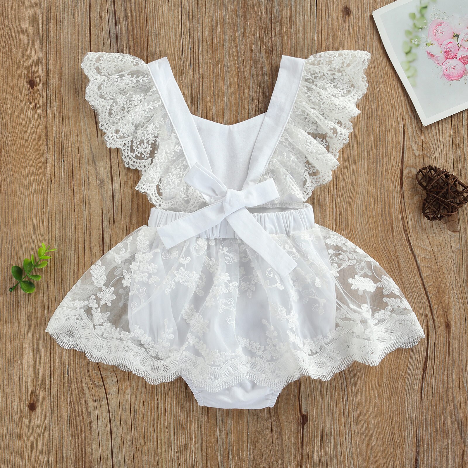 0-18m sommer-Baby-strampler für mädchen und jungen, prinzessinnen-Entwurf, spitze, blumenmuster, rüschen, kurzarm, rückenfrei