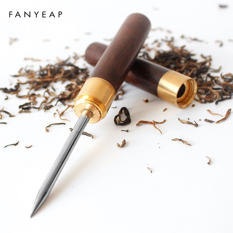 Tea Knife Needle Pick With Wood Handle Puer Tea Tools Cone Needle Breaking Prying Tea Brick Tool