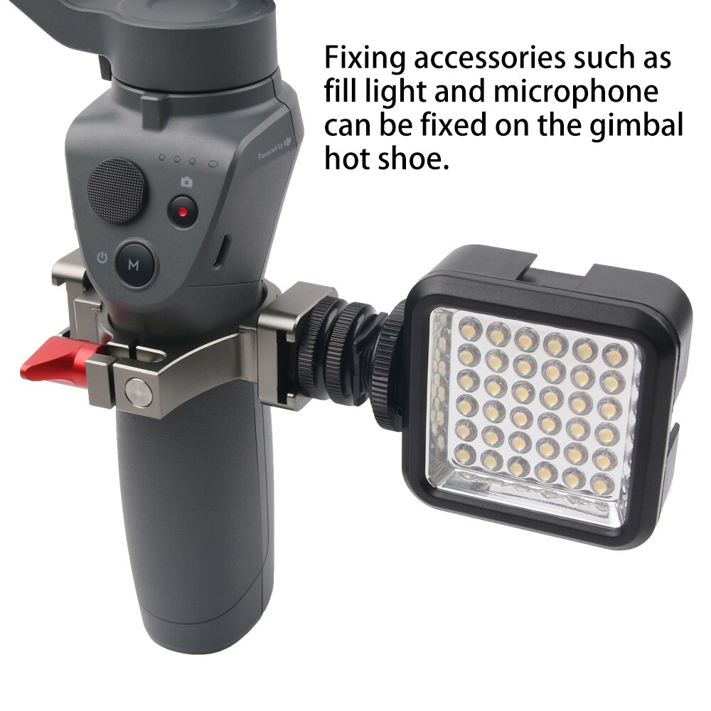 Ruigpro-Adaptador de zapata /fría Ant para DJI OSMO Mobile 2, montaje de cardán, micrófono/luz LED/Monitor/mini trípode