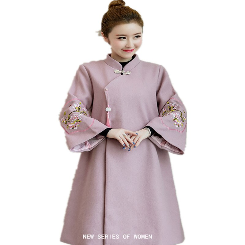 Vinter maxi gravidrock gravidjacka gravid kläder cheongsam jacka i kina stil gravidrock vindjacka outfits