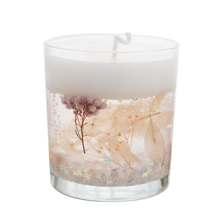 Ewige Leben Blume Duft Kerzen für Mädchen Kreative Souvenir Glas Tassen Gel Wachs Blume in Kerze: Rosa