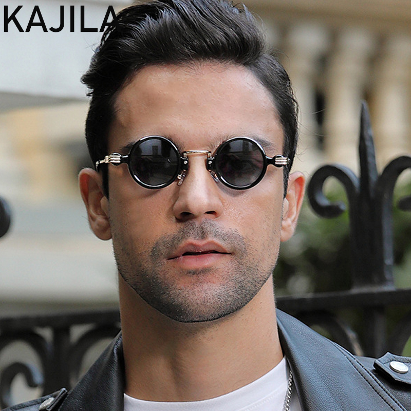 Vintage Small Round Steampunk Sunglasses Men Luxury Brand Punk Sun Glasses For Male Eyewear Shades Lentes De Sol
