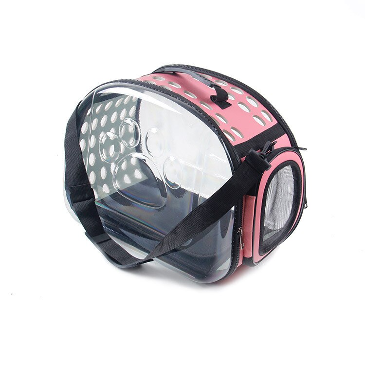 Transparent Travel Dog Carrier Pet Bags Puppy Cat Carrying Outdoor Bag Small Pet Portable Handbag Bag Soft Pet Accessories: pink / L-42x26x35cm