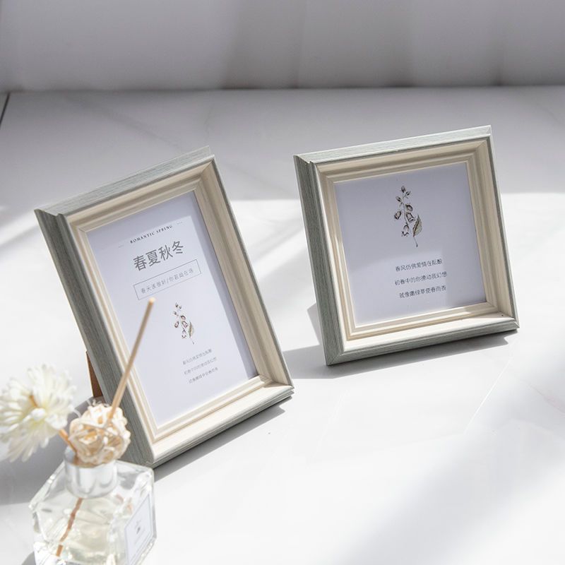 Wood Picture Frame Distressed Photo Frames Antique Wall Hanging Tabletop Display Wedding Farmhouse Home Decor Retro Family