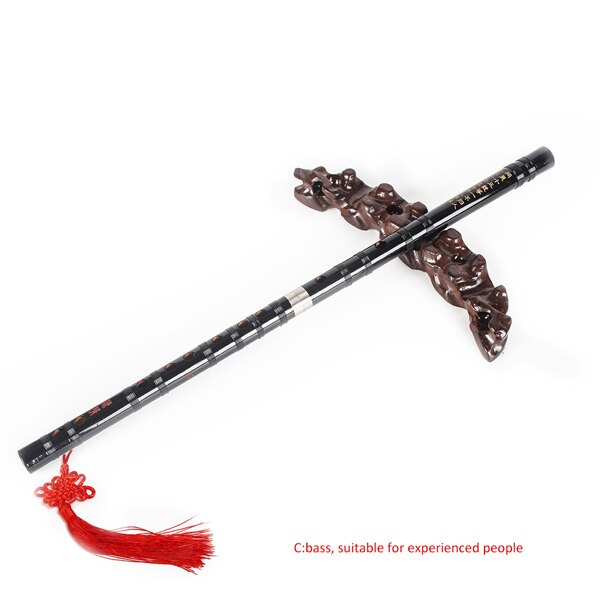 Chinese traditional musical instrument bamboo flute, for beginners, C D E F G key fife: black C key