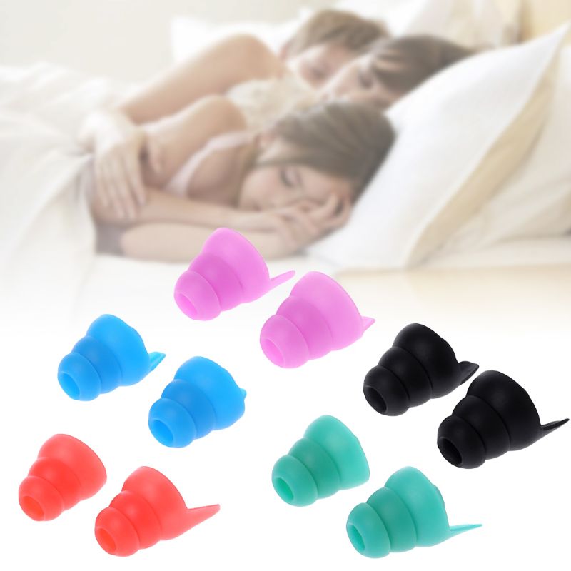 1 Pair Silicone Earplugs Noise Cancelling Ear Plugs Hearing Protection