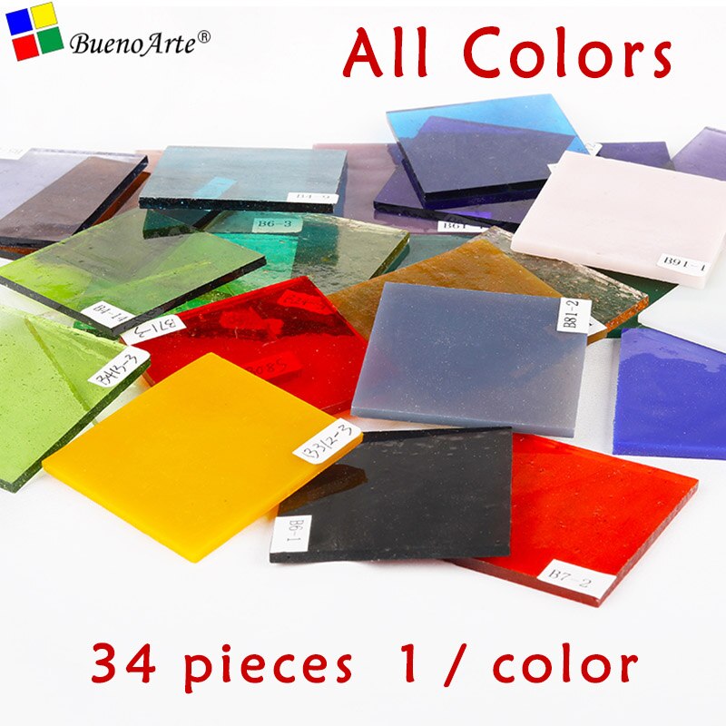 COE 85 Fusible Glass Pack Fusing Glass Transparent mixed colour Artisanal production melt handmade Melting Glass