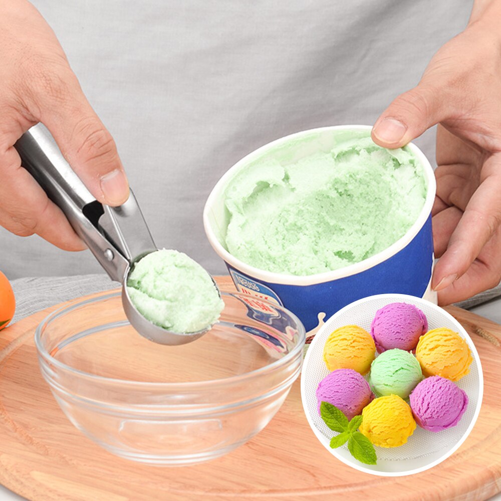 Stainless Steel Ice Cream Scoop Ice Ball Maker Yogurt Cookie Dough Meat Balls Ice Cream Spoon Tools Ice Cream Scoop