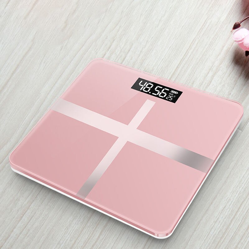 Body Weighing Scale Smart Body Scales LCD Display Glass Digital Weight Scale Bath Scale Electronic Floor Scales Health Balance: 2