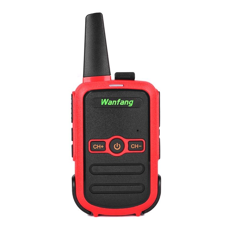 Walkie-talkie minifärg ultratun ultra-liten usb direktladdning: Röd
