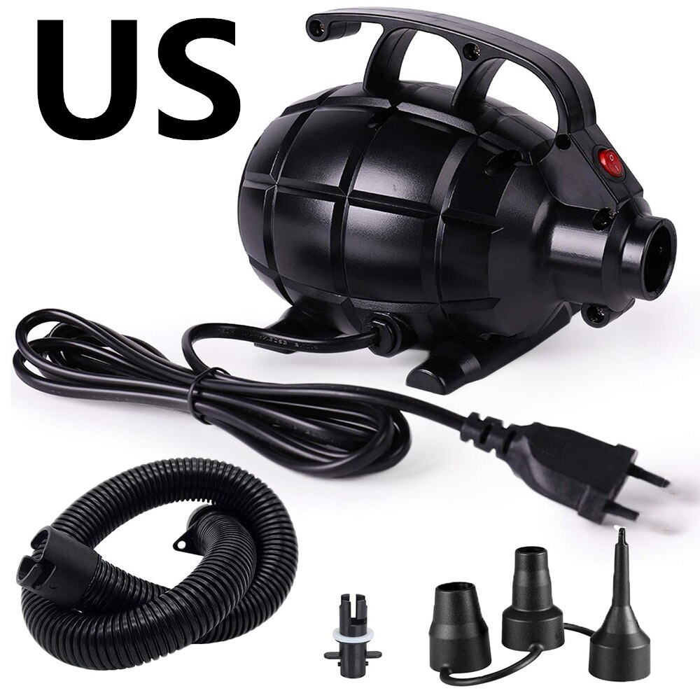 220V 600W Air Compressor Electric Air Pump High Pressure Inflatable Pump Portable Inflator For Home Tent Inflatable Boat: US Plug