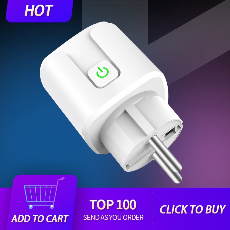 Smart Plug EU 16A Power Monitor Timer Socket Smart Home Accessories Multitools Wireless Compatible Alexa Google Home Assistant