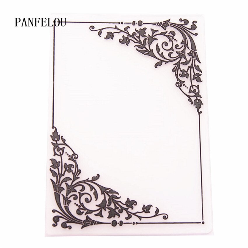 Panfelou 10.5 x 14.8cm vinblade prægning mapper plast til scrapbooking diy skabelon fondant kage fotoalbum kortfremstilling