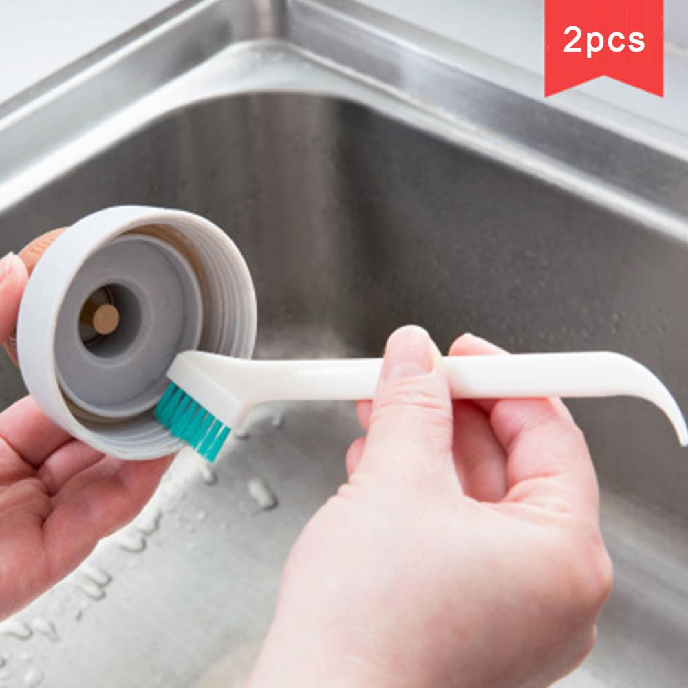 2 pçs/set Estreito Punho Longo Escova de Limpeza Portátil Tampa do Frasco De Leite Do Bebê Escova Escovas De Limpeza Lacuna Lacuna Bebê Casa Abastecimento