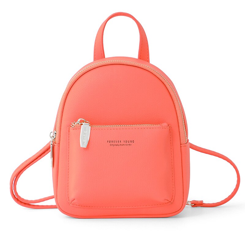 Weichen Vrouwen Mini Rugzak Soft Touch Multifunctionele Vrouwelijke Kleine Rugzak & Schoudertas Womens Bagpack Dames Bolsos: Oranje