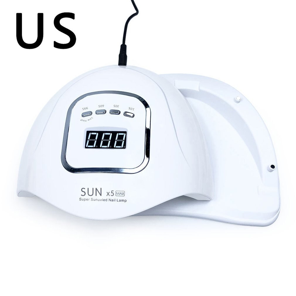 Sun  x5 2c max 80w led uv lampe negle tørretumbler 45 led tørring gel polish 10/30/60/99s timer auto sensor neglelak maskine: Sol  x5 120w os