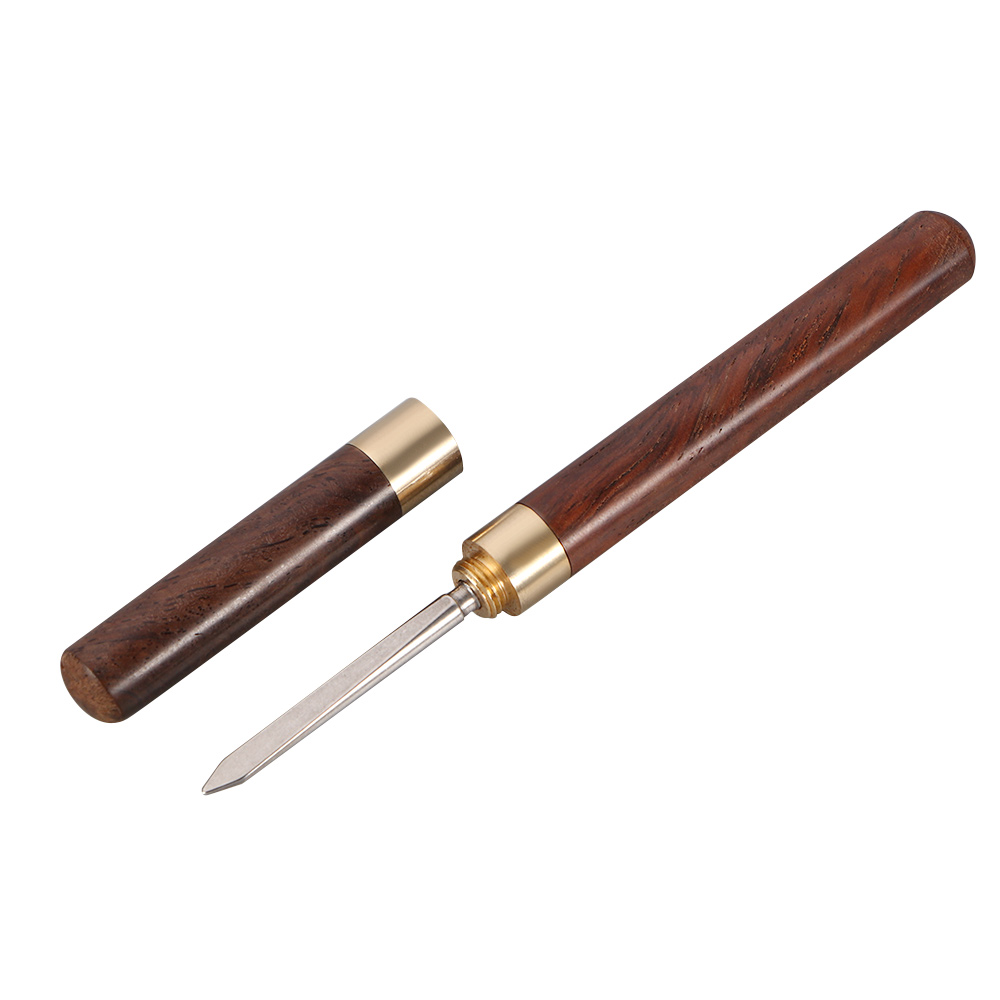 1Pcs Sandalwood Tea Knife Needle Pick With Wood Handle Puer Tea Tools Cone Needle Breaking Prying Tea Brick Tool: C