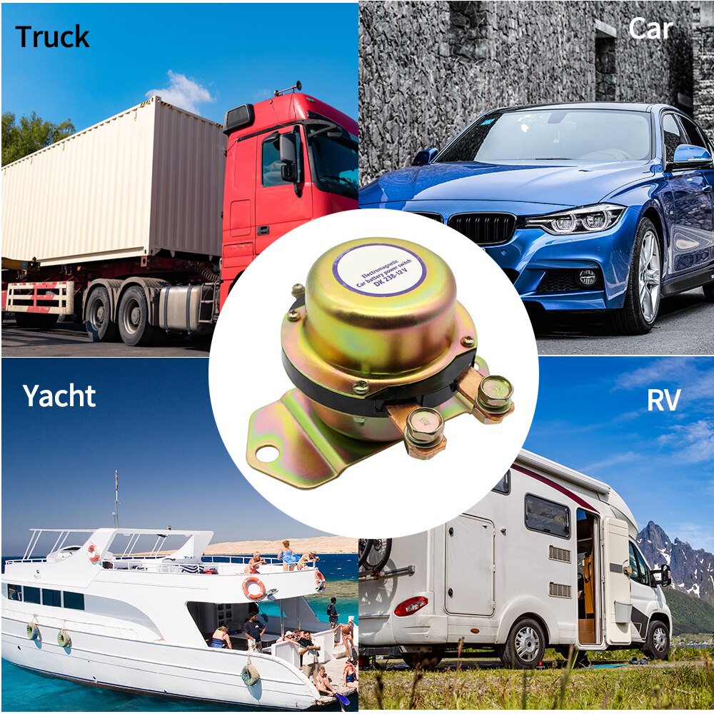 12v 100A Vehicle Wireless Remote Control Car Battery Master Switches Cut Off Switch Power Electromagnetic Disconnect