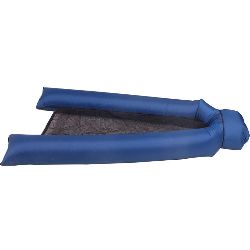 Summer Water Foldable Lazy Inflatable Sofa Floating Bed Row Pool Lounge Float Floatys for Pools Floating Water Pad Mat: Navy