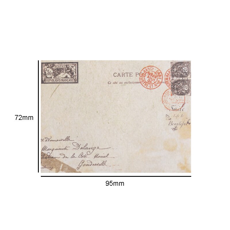 12 stuks/pak schattige vintage mini-papieren enveloppen met venster, envelop voor huwelijksuitnodigingen