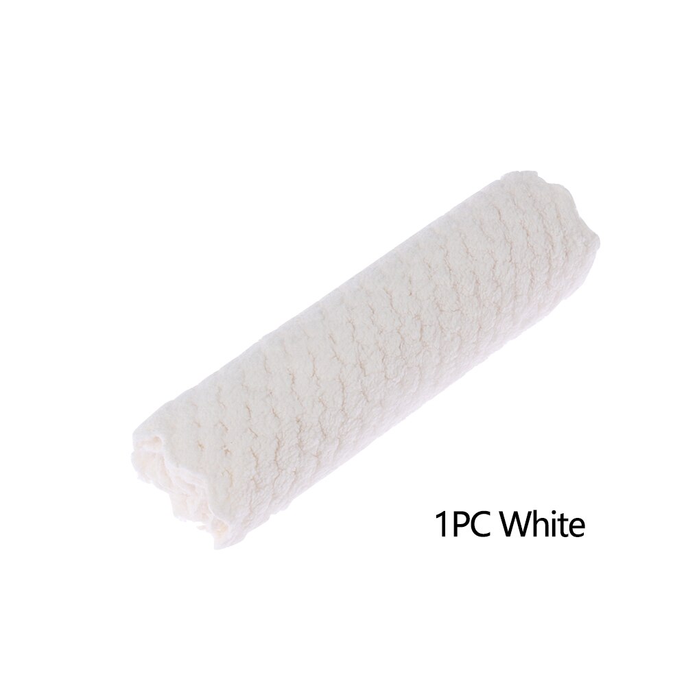 1PC Anti-grease Dish Cloth Bamboo Fiber Washing Towel Scouring Pad Kitchen Household Supplies Cleaning Rags Tools 4 Styles: Style 3-White