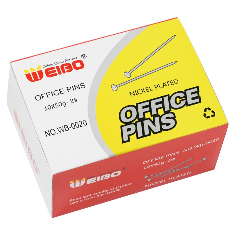 Straight Pins Stationery binding Tools office Supply School Office Metal Standard Good Metal Staple Ofice Pins