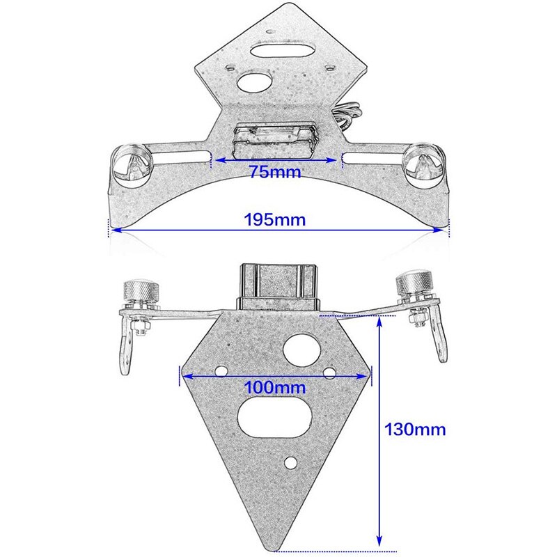Montura de placa de matrícula trasera LED para Triumph Daytona 675 Street Triple carenado