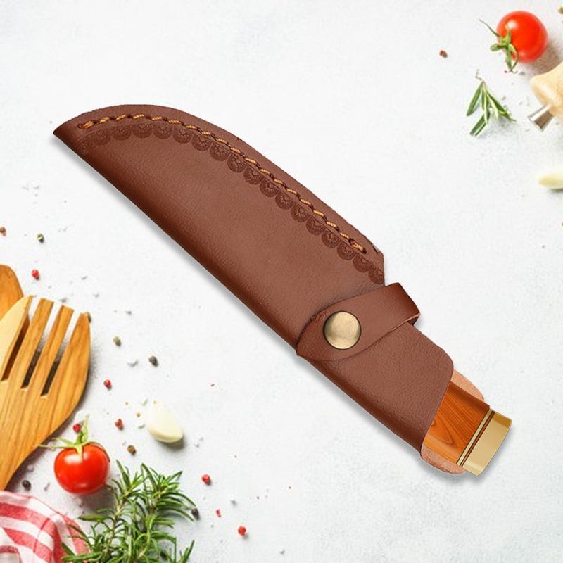 Knife Protective Cover Leather Sheath Belt Knife Sheath With Waist Belt Buckle Pocket Multi-function Tool