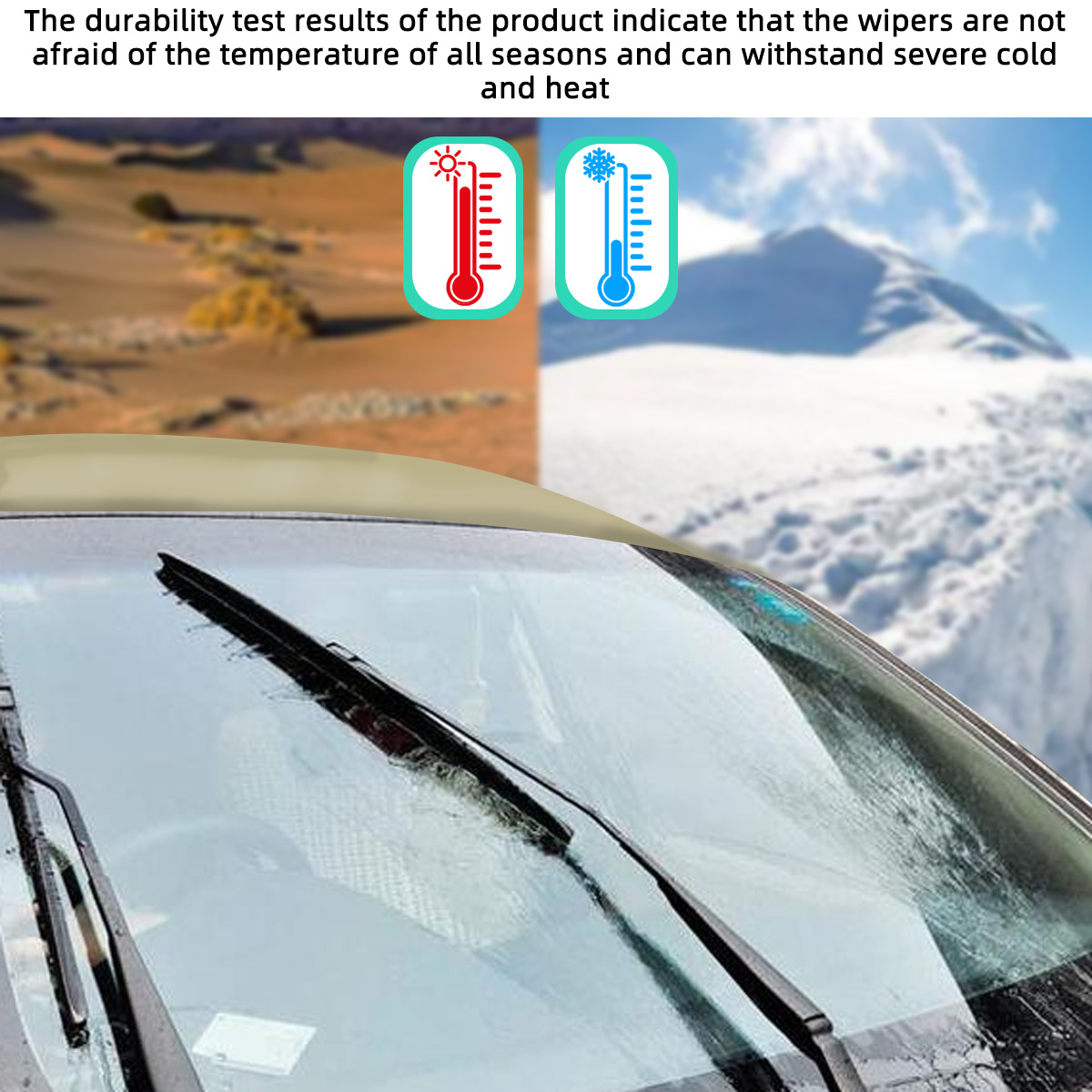 Escobillas de limpiaparabrisas de coche tipo U, limpiaparabrisas universales de goma suave sin marco, 14 "16" 18 "19" 20 "21" 22 "24" 26"