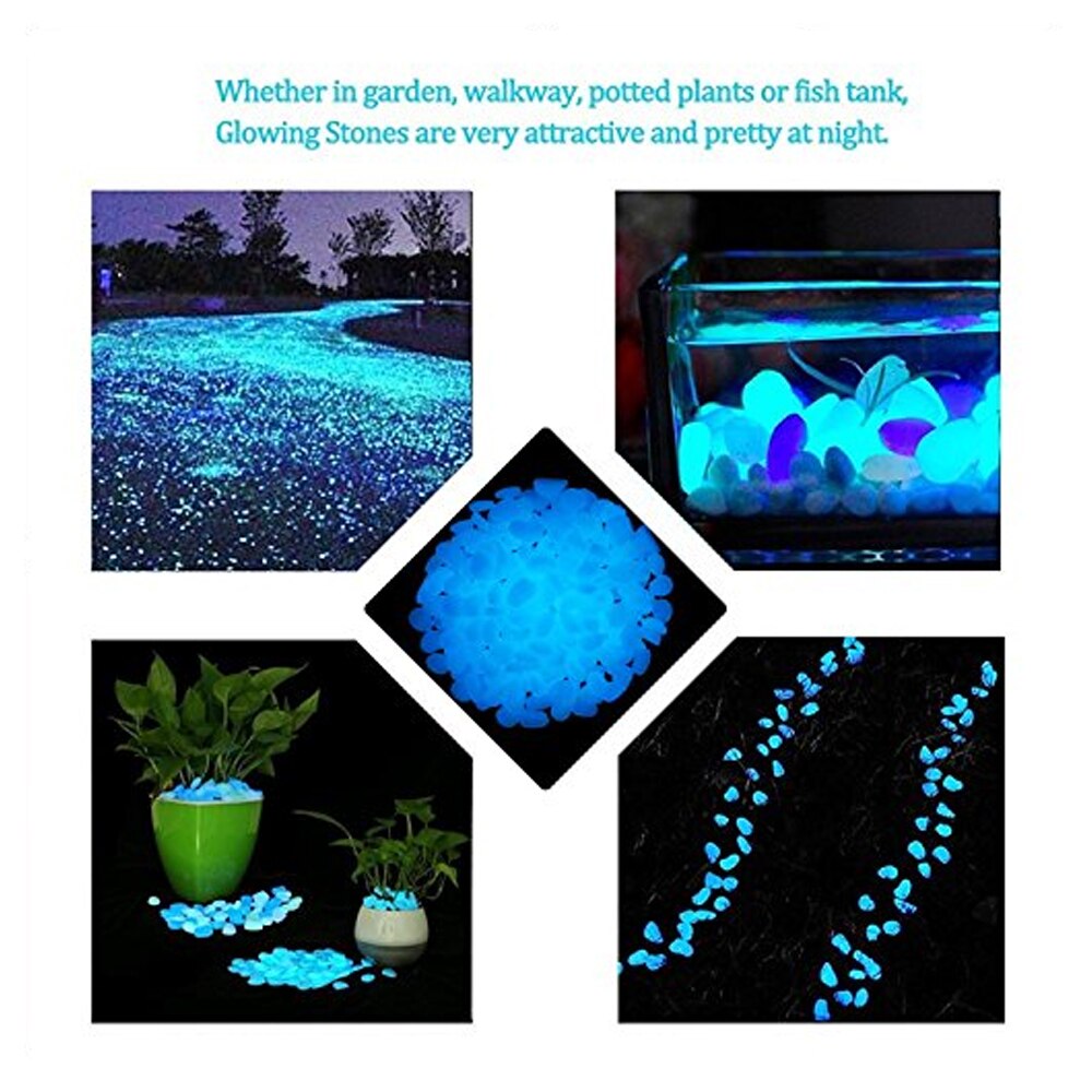 Mdurian 100 Stks Lichtstenen Lichtgevende Stenen Tuindecoratie Stenen Lichtkiezelstenen Fluorescerende Stenen Gloed In The Dark Kiezelstenen Nachtlichtgevende Stenen Wit