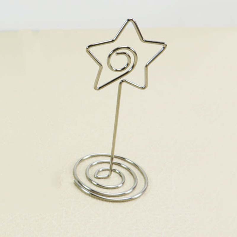 Nocm -10 stuks metalen ster tafelnummer fotohouder staat voor bruiloften en feesten