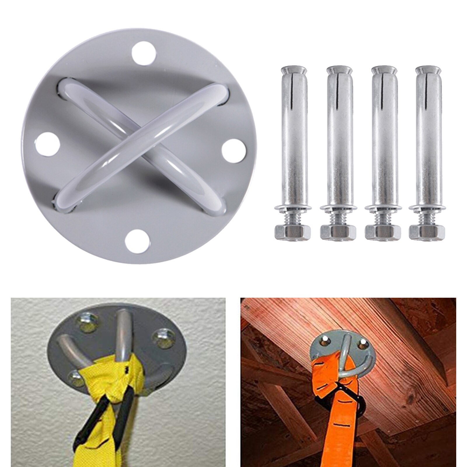 Strong Yoga Ceiling Hook Wall Mount Anchor Aerial Yoga Bracket Screws Hardware