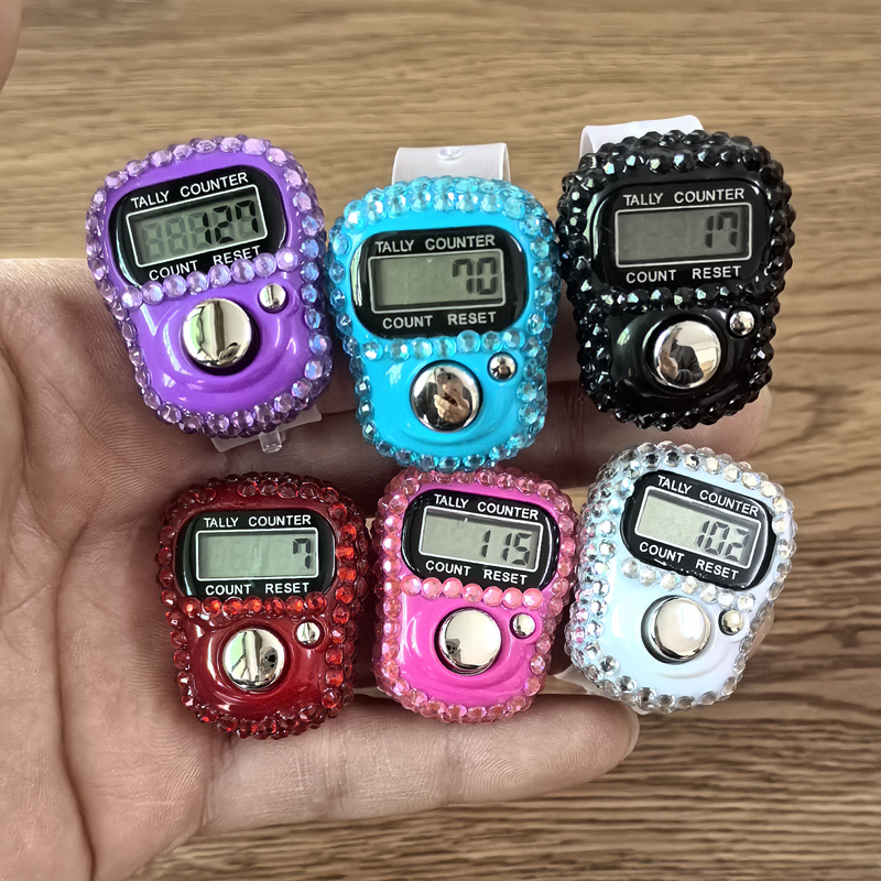 Fingertellerkompass islamsk tasbih-perle 5 digital led elektronisk håndholdt teller klikkerteller ring