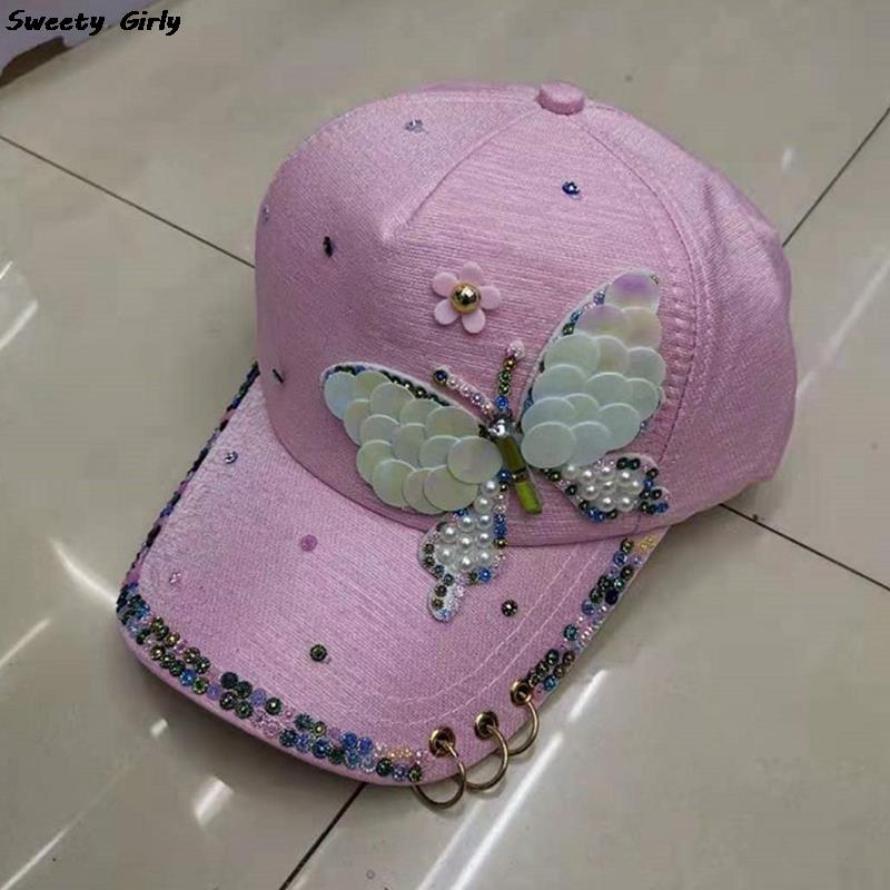 Casquette de Baseball avec trois anneaux en métal pour femme, chapeau de soleil, plein air, été