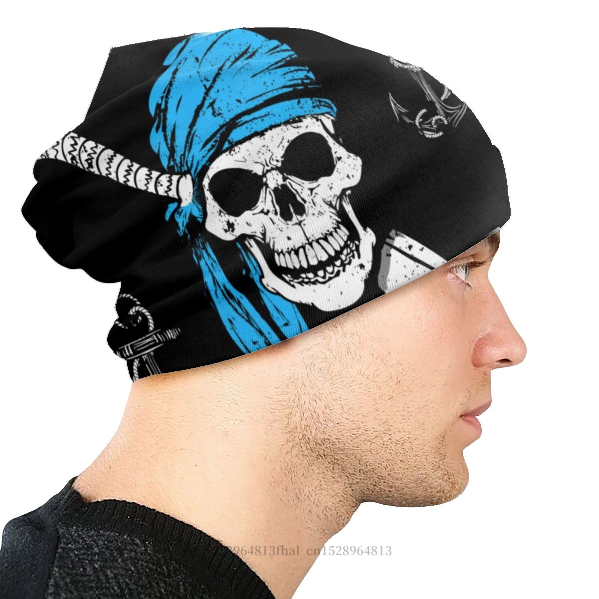 Skullies – bonnets tête de mort de pirate, chapeau fin, graphique, automne, printemps, Bonnet pour homme et femme, casquette de Ski Hip Hop