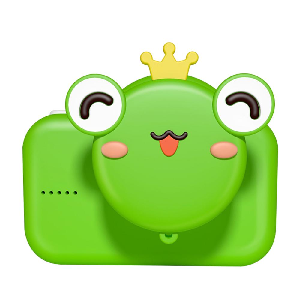 Cámara educativa IPS de 2 "para niños, cámara de vídeo de dibujos animados con pantalla HD de animales, bonita cámara de fotos, de cumpleaños, 20MP: Frog